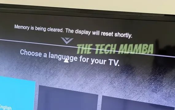 Vizio TV Reset Message on Screen
