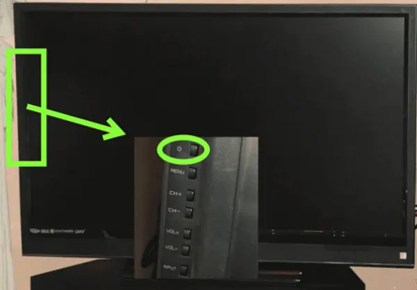 Power Button on Vizio TV Old Models