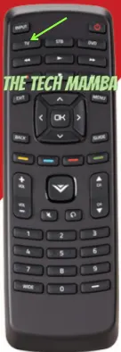 TV button on Vizio remote control