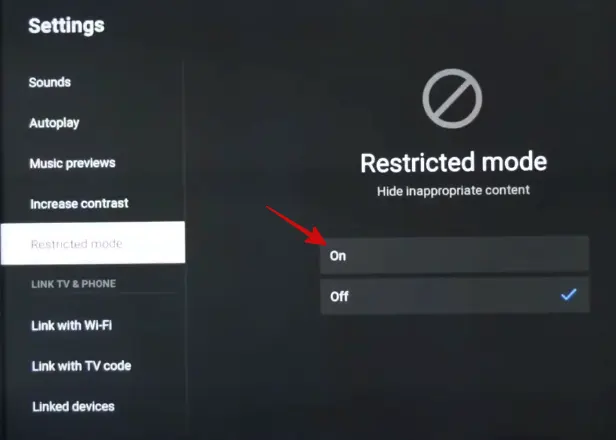 enabling youtube restricted mode in vizio smart tv