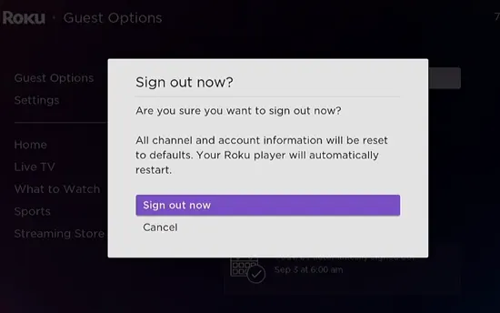 disabling guest mode on roku device